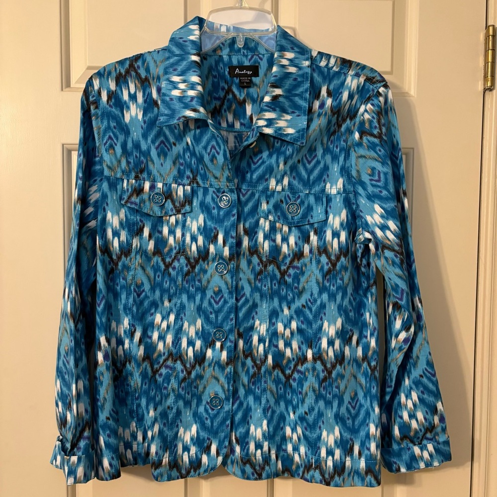 Analogy Blue Southwestern Jacket